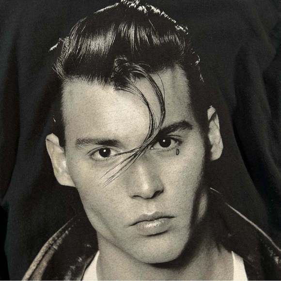 Cry Baby Johnny Depp Long Sleeve Black Tee - Picture 8 of 8